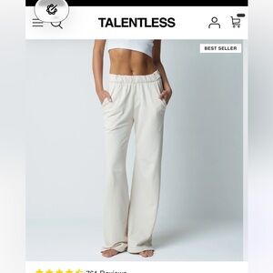 TALENTLESS Brand New Bone Wide-Leg French Terry Lounge Pant
